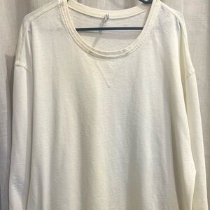 Z Supply Oversized Long Sleeve Top • Soft Ivory • Size L